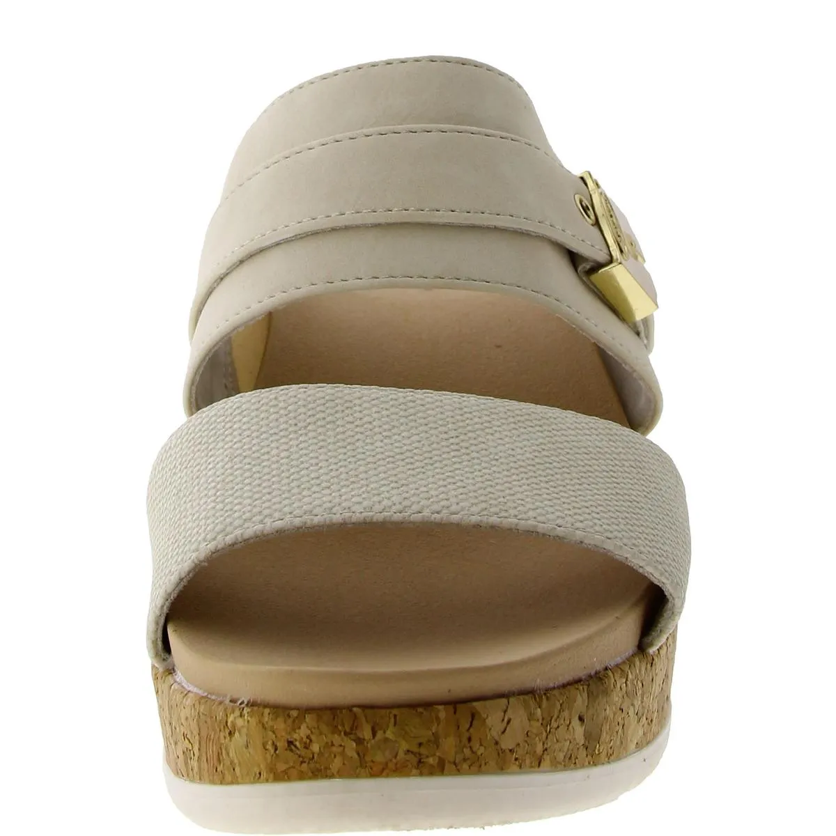 Dr. Scholl's Shoes Womens Cali Vibe Faux Leather Wedge Sandals