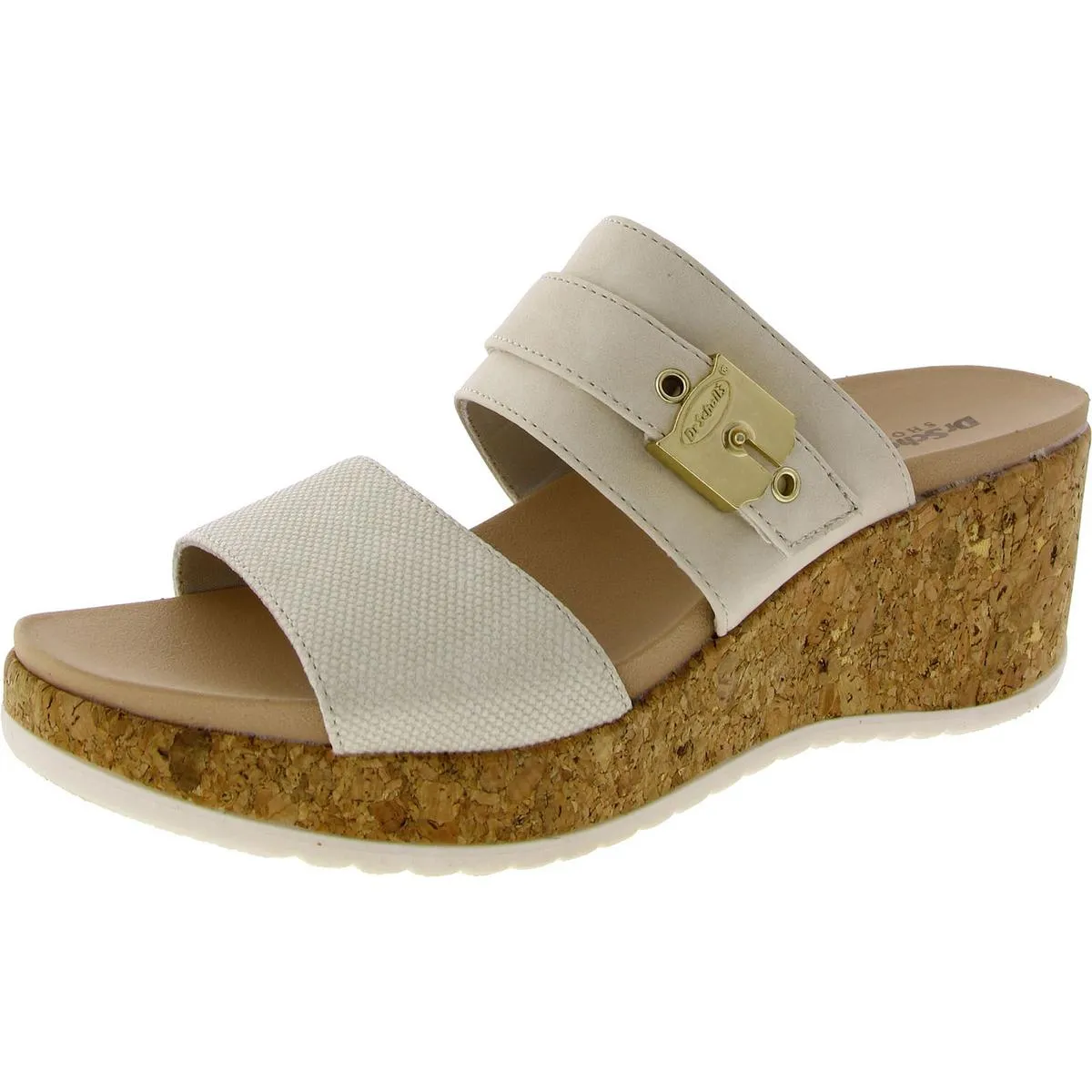 Dr. Scholl's Shoes Womens Cali Vibe Faux Leather Wedge Sandals