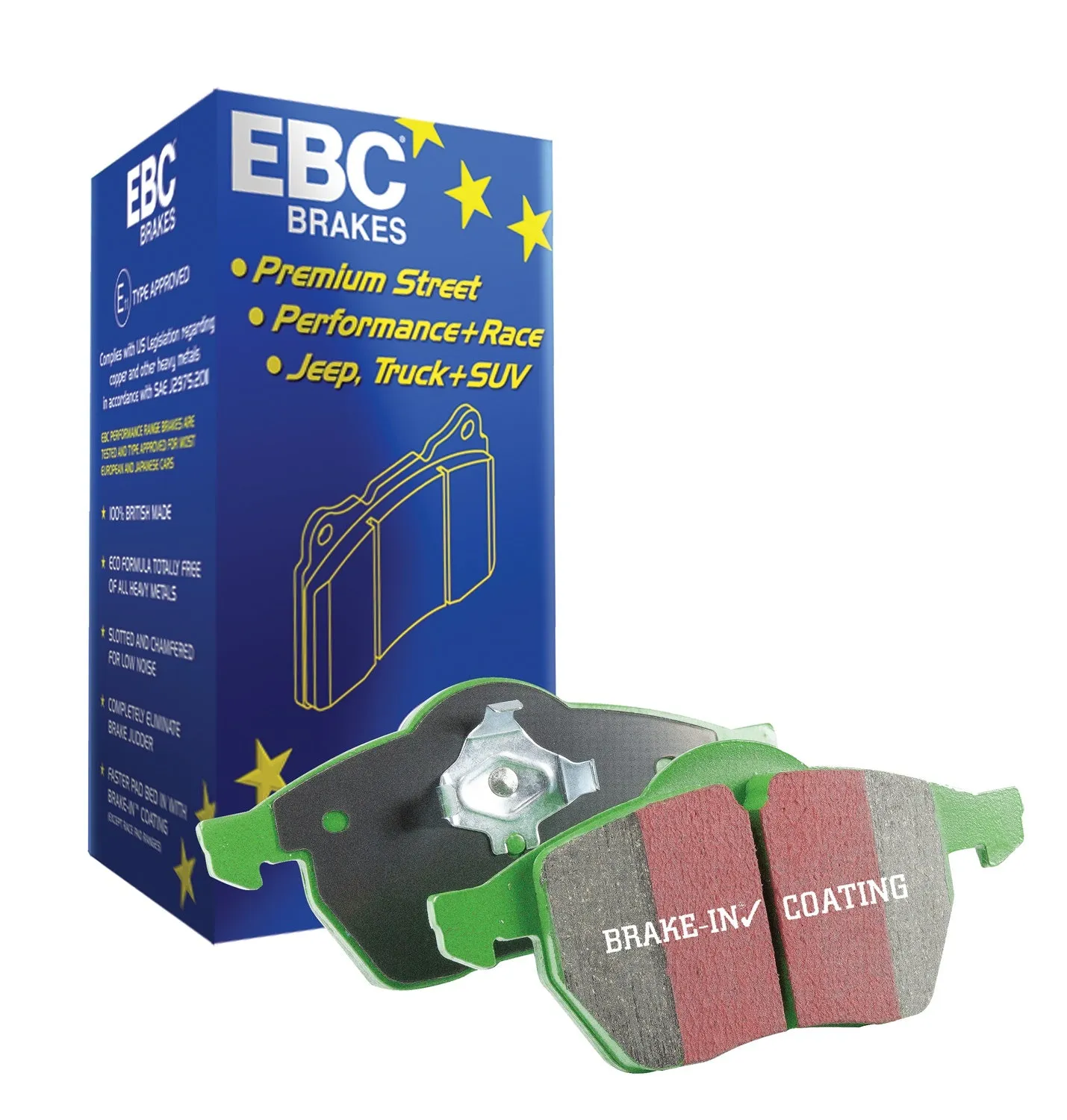 EBC Brakes DP61145 6000 Series Greenstuff Truck/SUV Brakes Disc Pads; FMSI Pad No. D052;