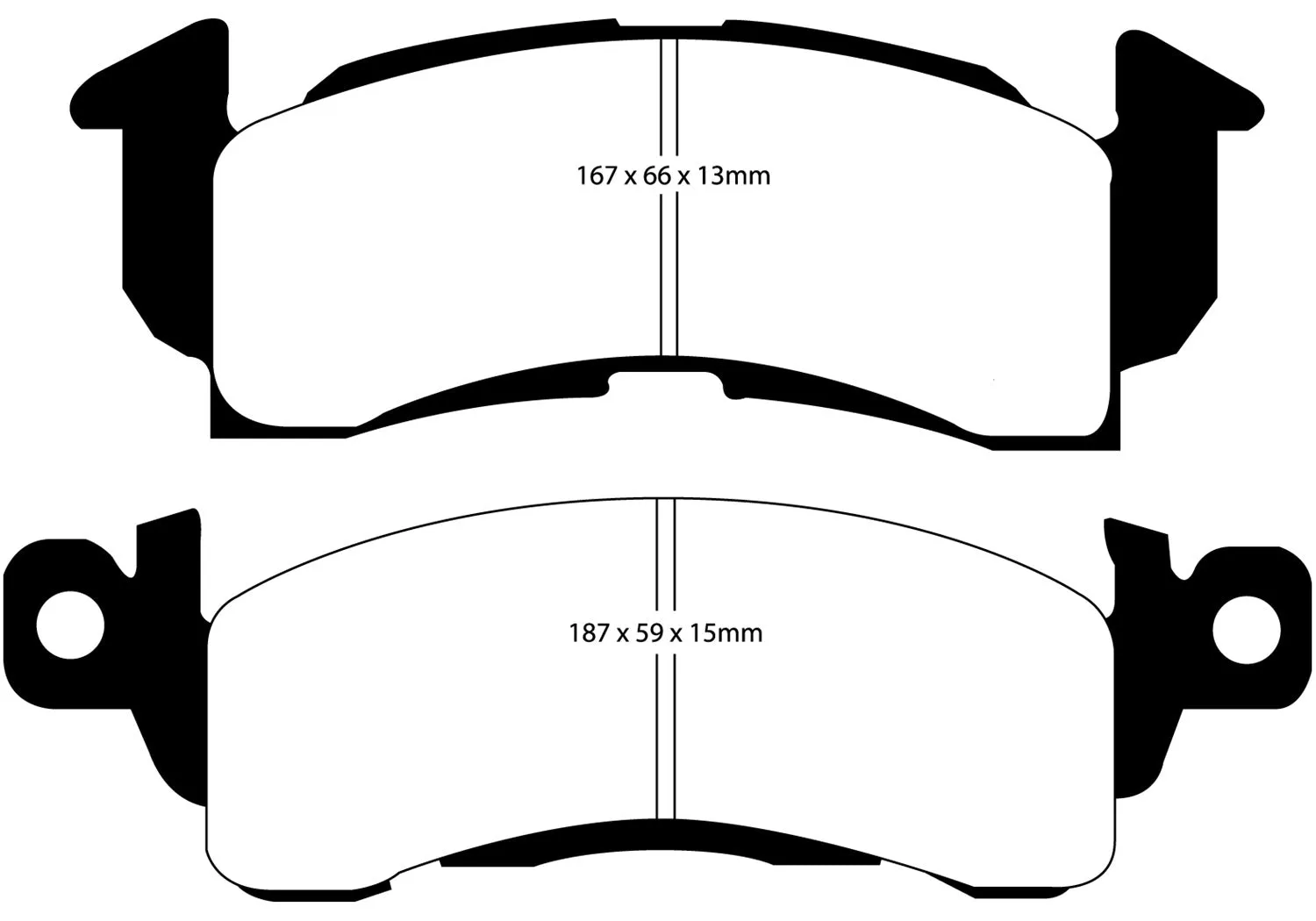 EBC Brakes DP61145 6000 Series Greenstuff Truck/SUV Brakes Disc Pads; FMSI Pad No. D052;