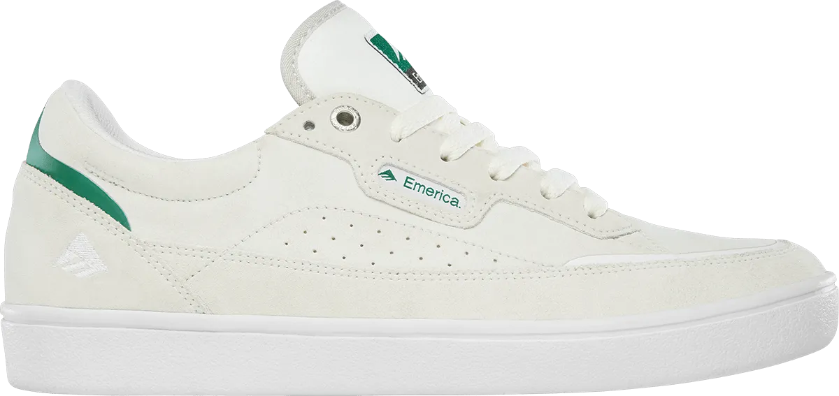 Emerica Gamma Skate Shoe in White/Green/Gum
