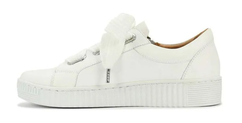 Eos Jovi Italian Leather Lace-up Shoe - White