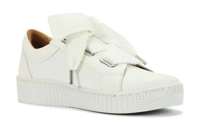 Eos Jovi Italian Leather Lace-up Shoe - White