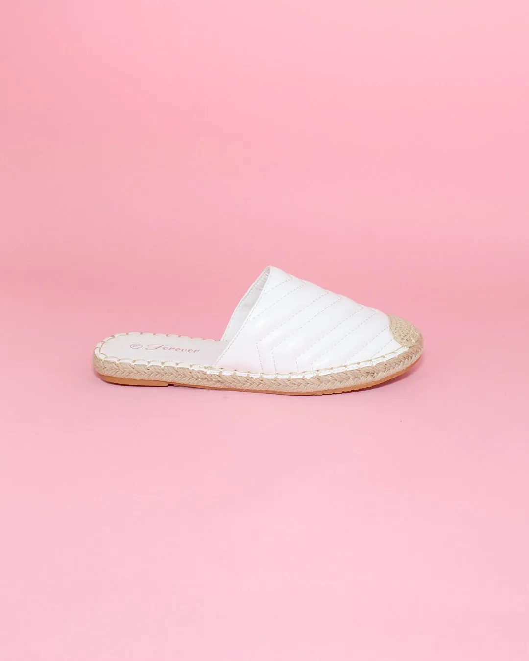 Espadril acolchado plano - Blanco