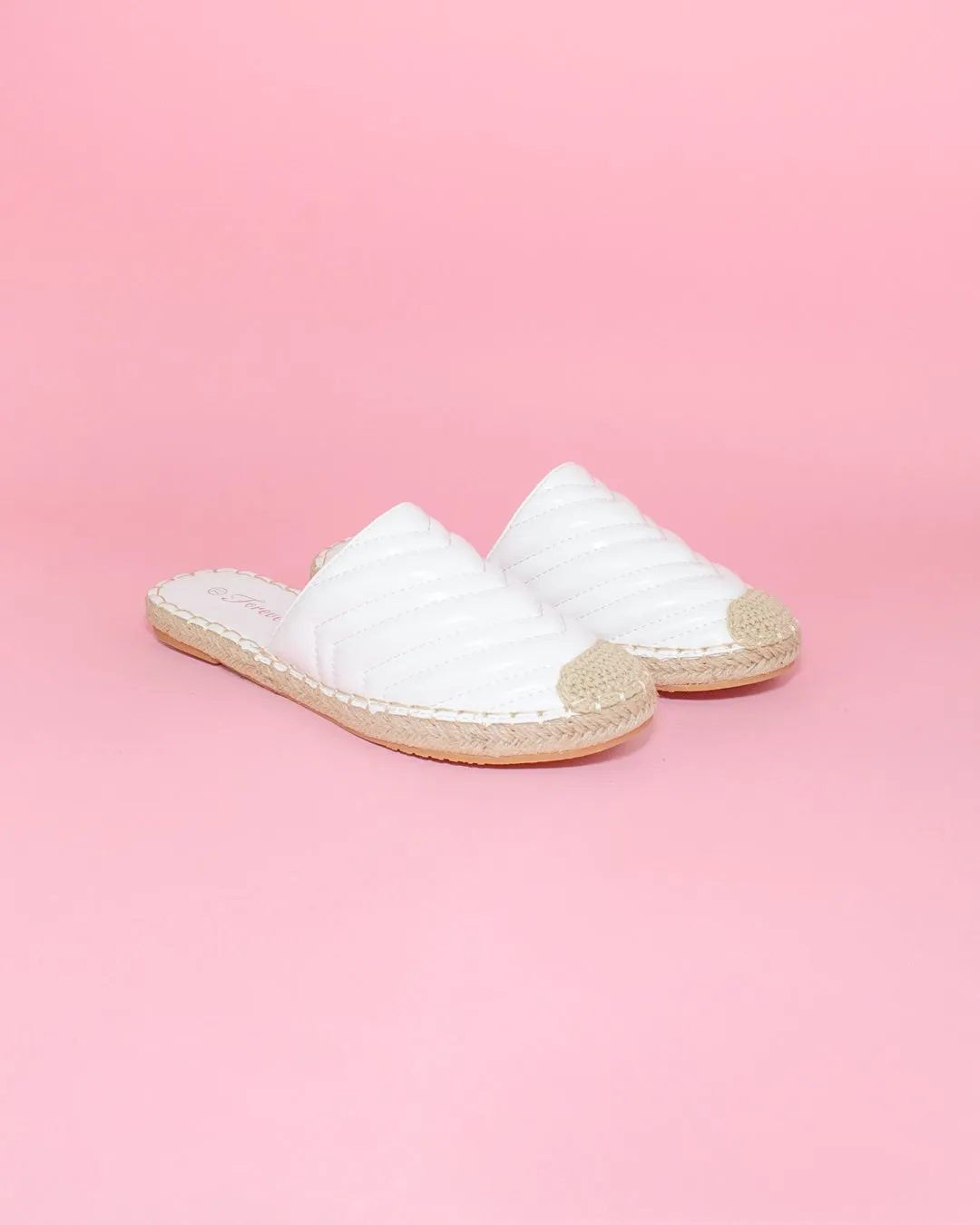 Espadril acolchado plano - Blanco