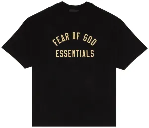 Fear of God Essentials Jersey Crewneck Tee 'Black/Yellow' (FW24)