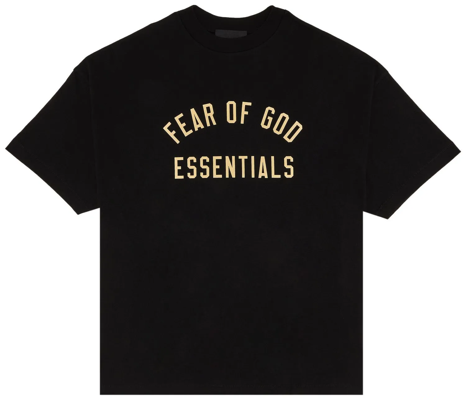Fear of God Essentials Jersey Crewneck Tee 'Black/Yellow' (FW24)