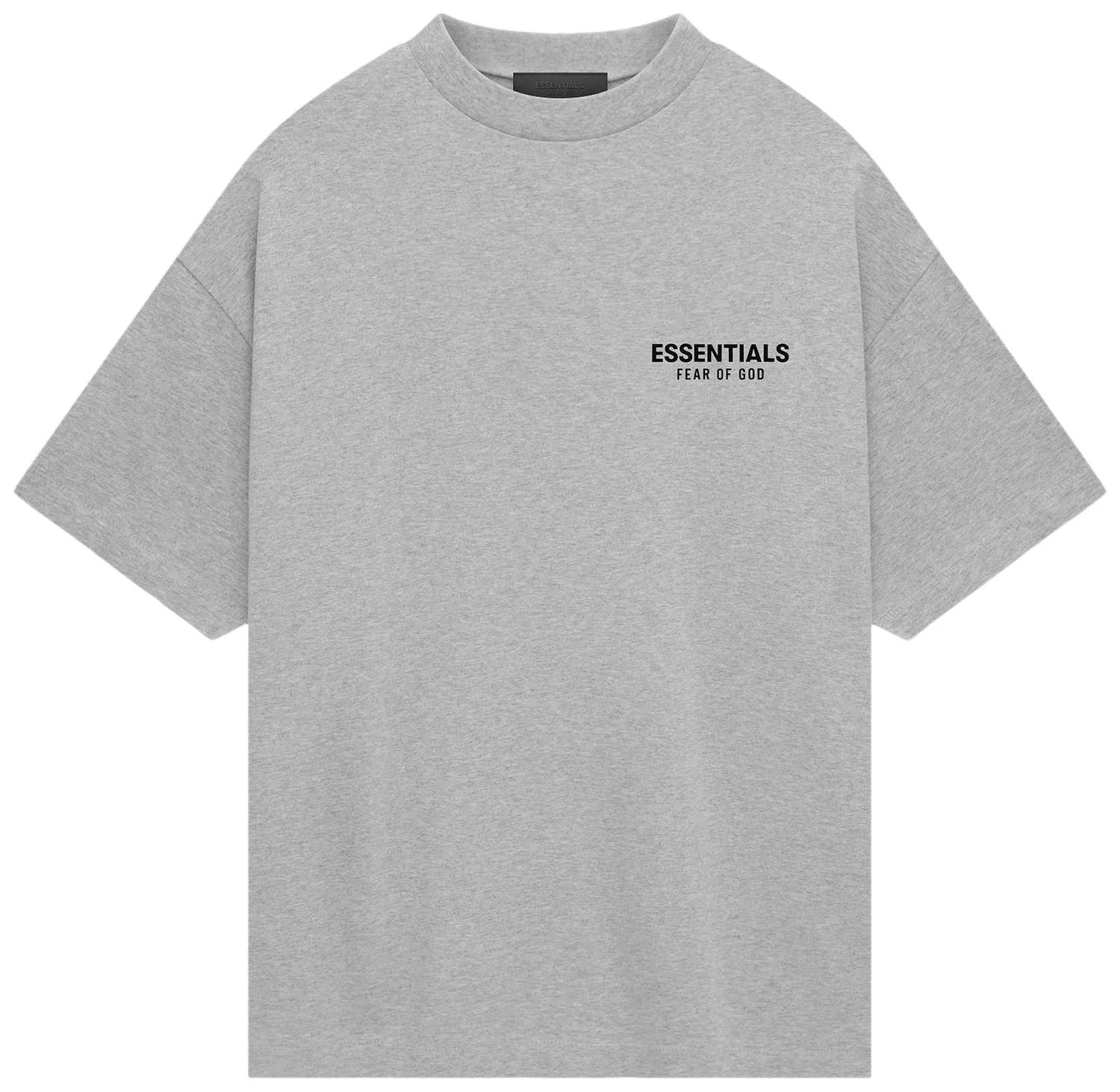 Fear of God Essentials Jersey Crewneck Tee 'Light Heather Grey' (FW24)