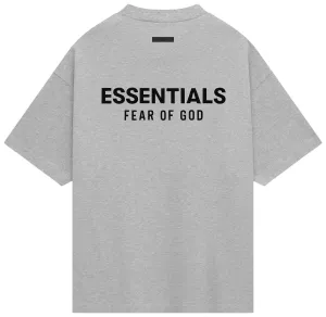 Fear of God Essentials Jersey Crewneck Tee 'Light Heather Grey' (FW24)