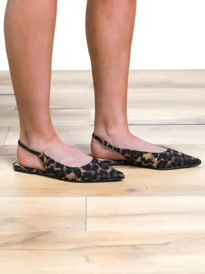 Fiercely Stunned Pointed Toe Slingback Flats -Final Sale