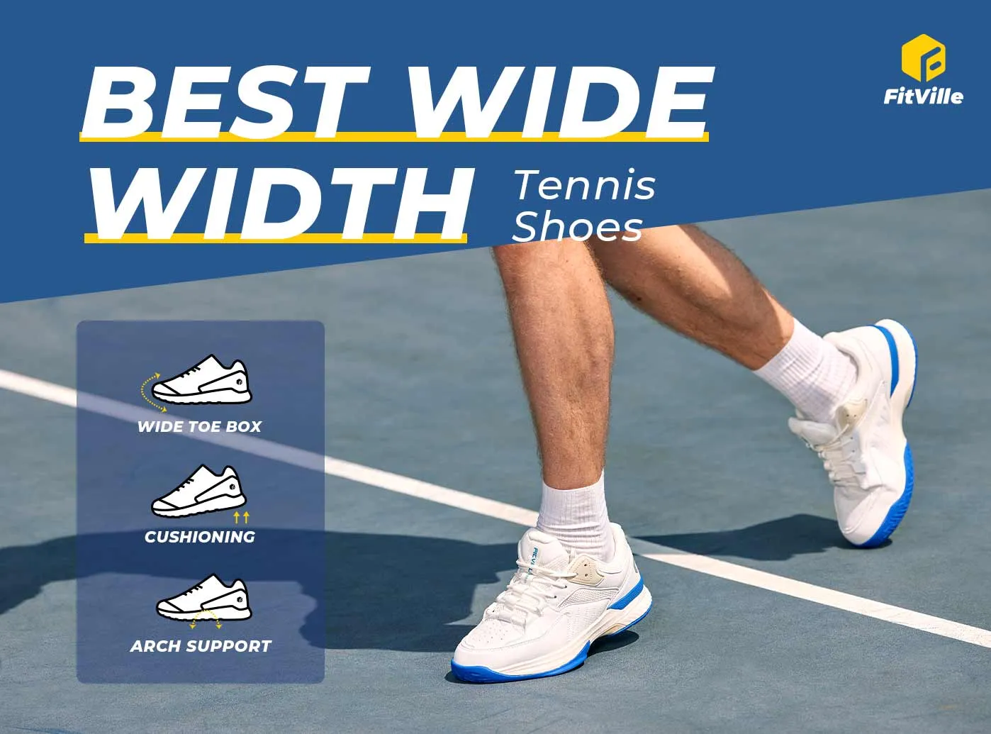 FitVille Men's Court Tennis Amadeus V1 2-Pair Bundle by FitVille