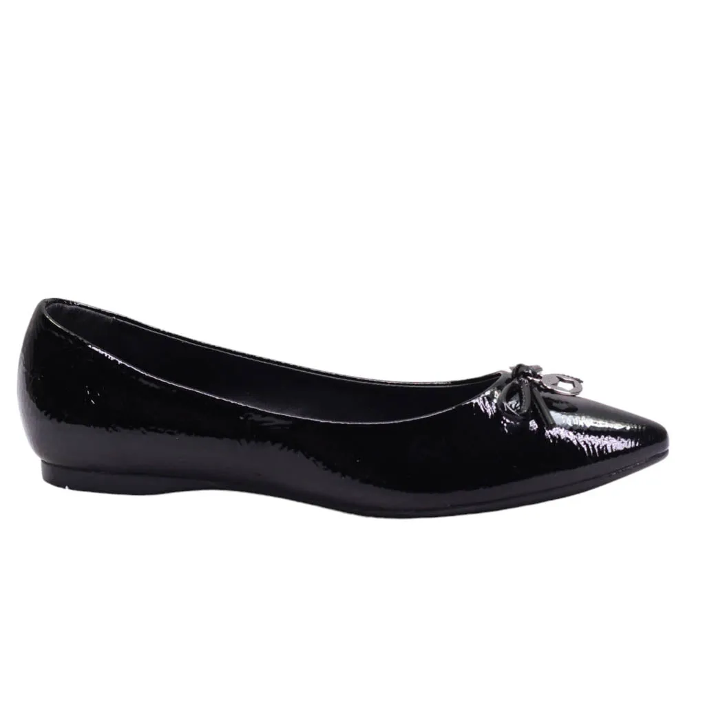 Flats para dama con moño delgado de adorno