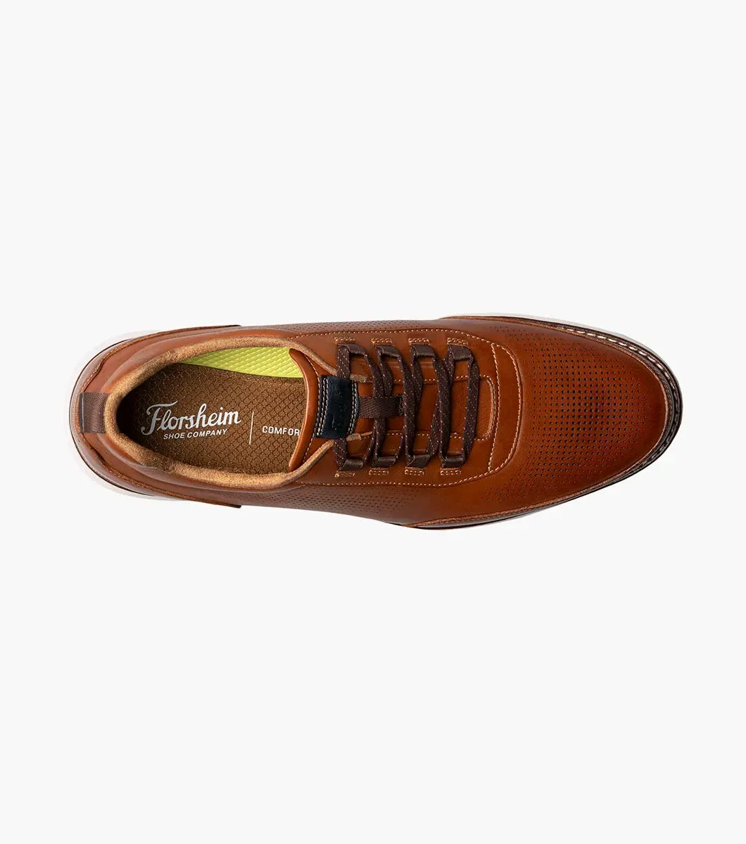 Florsheim Men's Lauch Elastic Lace Slip On Shoes Cognac