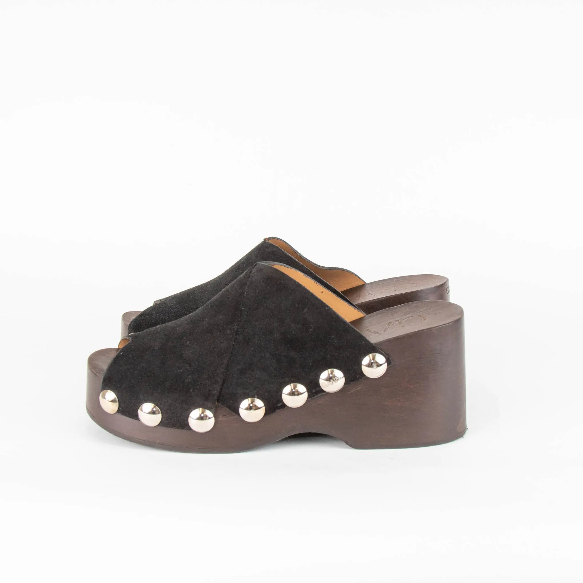 Ganni Black Studded Mules