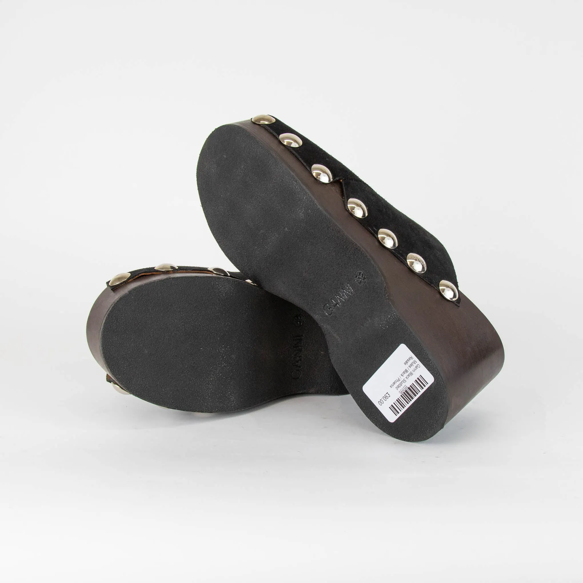 Ganni Black Studded Mules