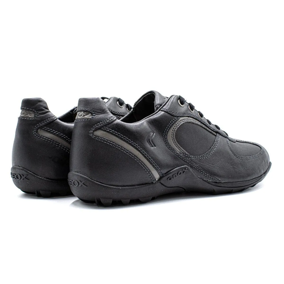 Geox Low-Top Sneakers Leather Black Colour For Men