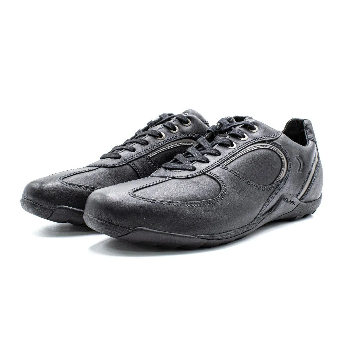 Geox Low-Top Sneakers Leather Black Colour For Men