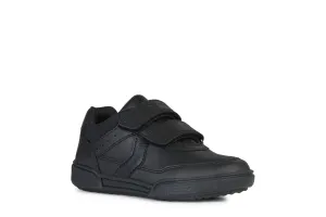 Geox School Shoes | Poseido Velcro | Black