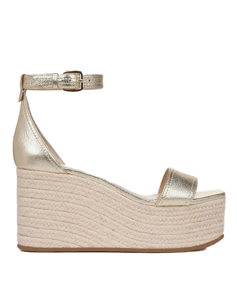 Giana Platform Wedge in Platinum
