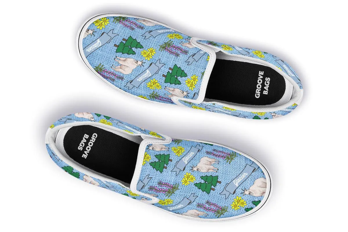 Glacier Pattern Slip-On Shoes