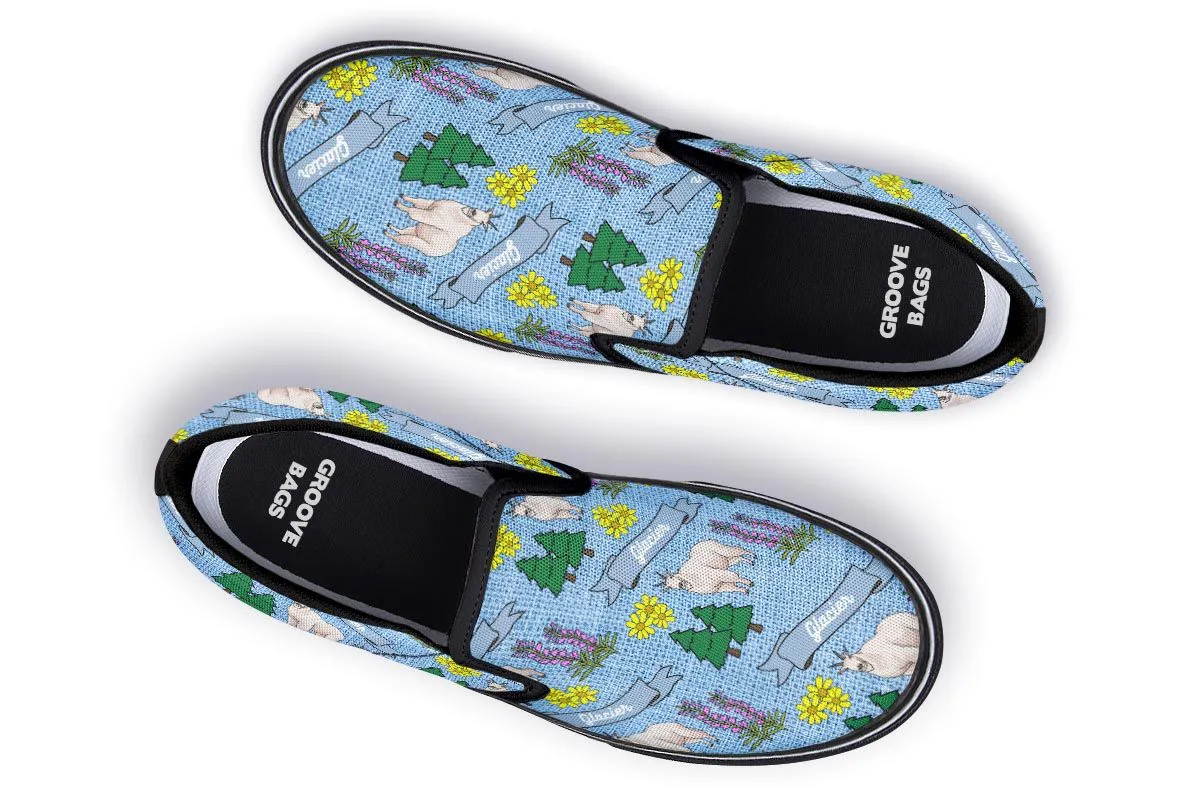 Glacier Pattern Slip-On Shoes