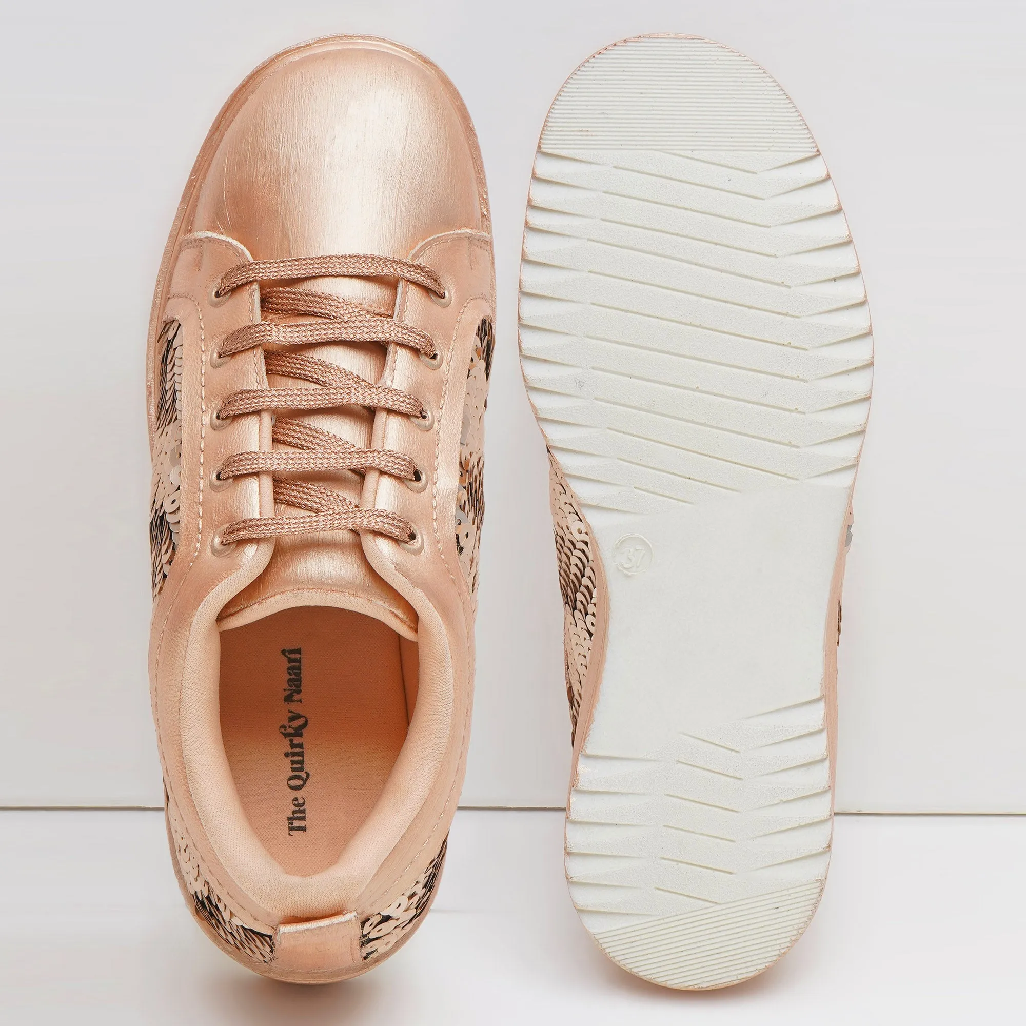 Golden Glitz Heel Sneakers