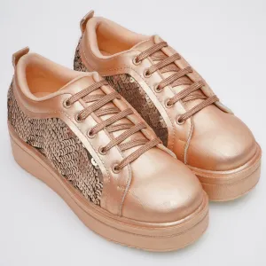 Golden Glitz Heel Sneakers