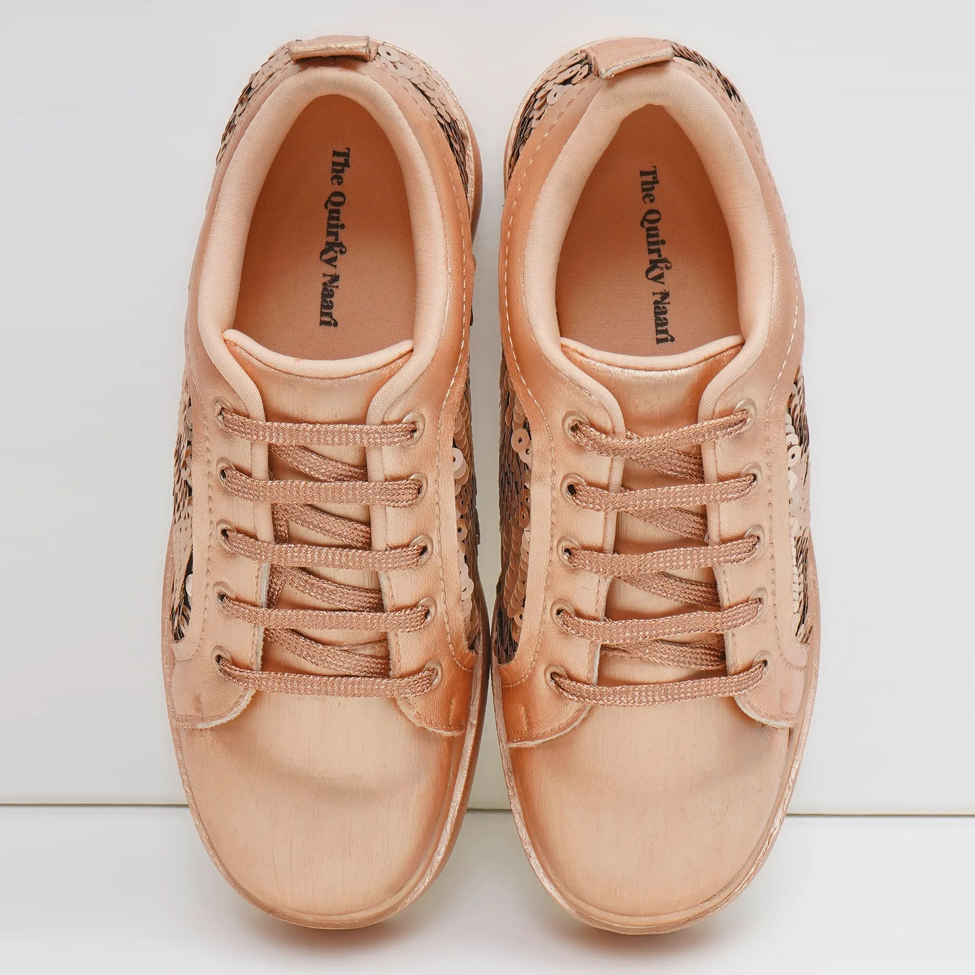 Golden Glitz Heel Sneakers