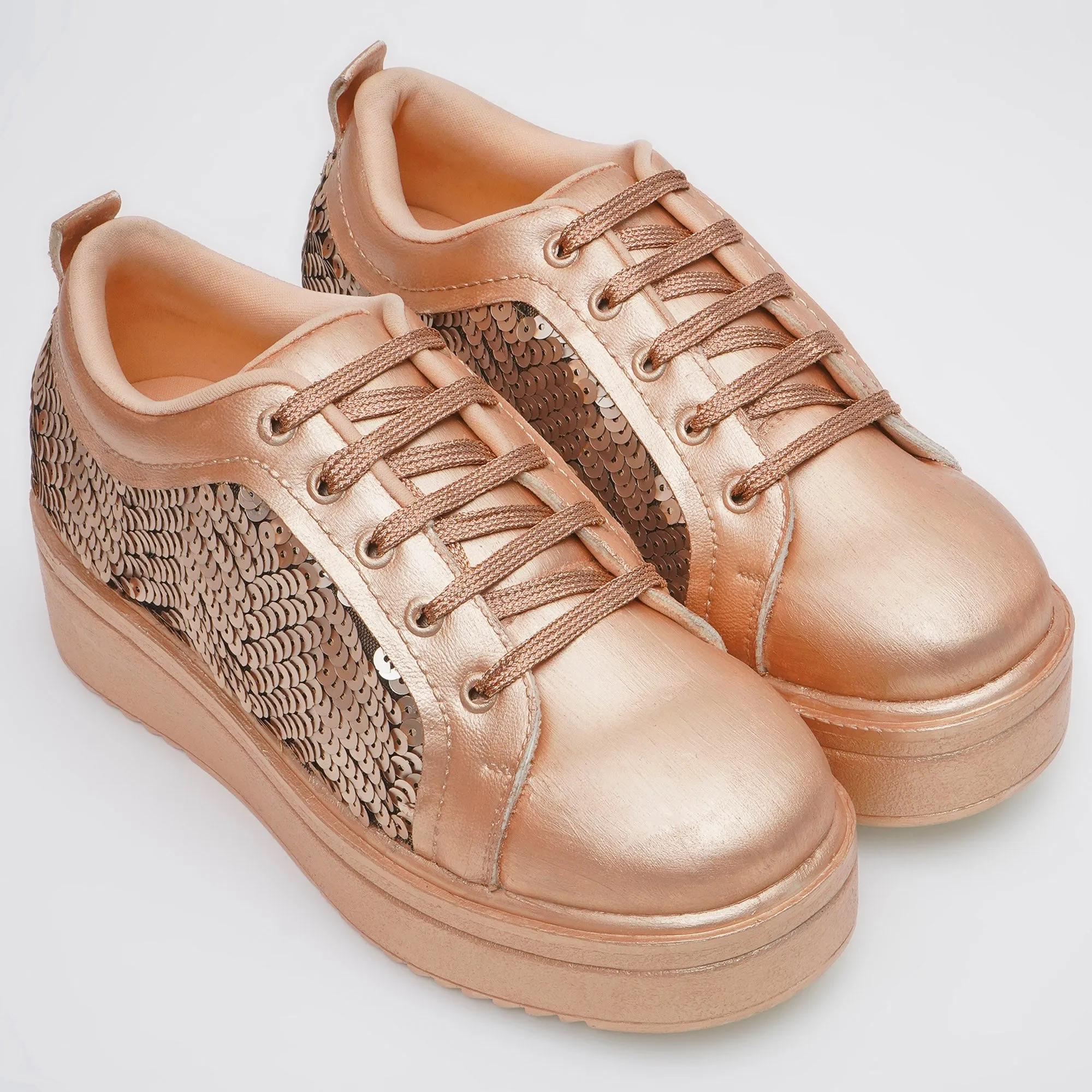 Golden Glitz Heel Sneakers