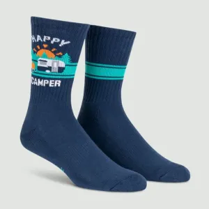 Happy Camper Athletic Ribbed Crew Socks