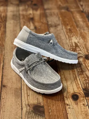 HEYDUDE MENS WALLY ASCEND WOVEN CARBON