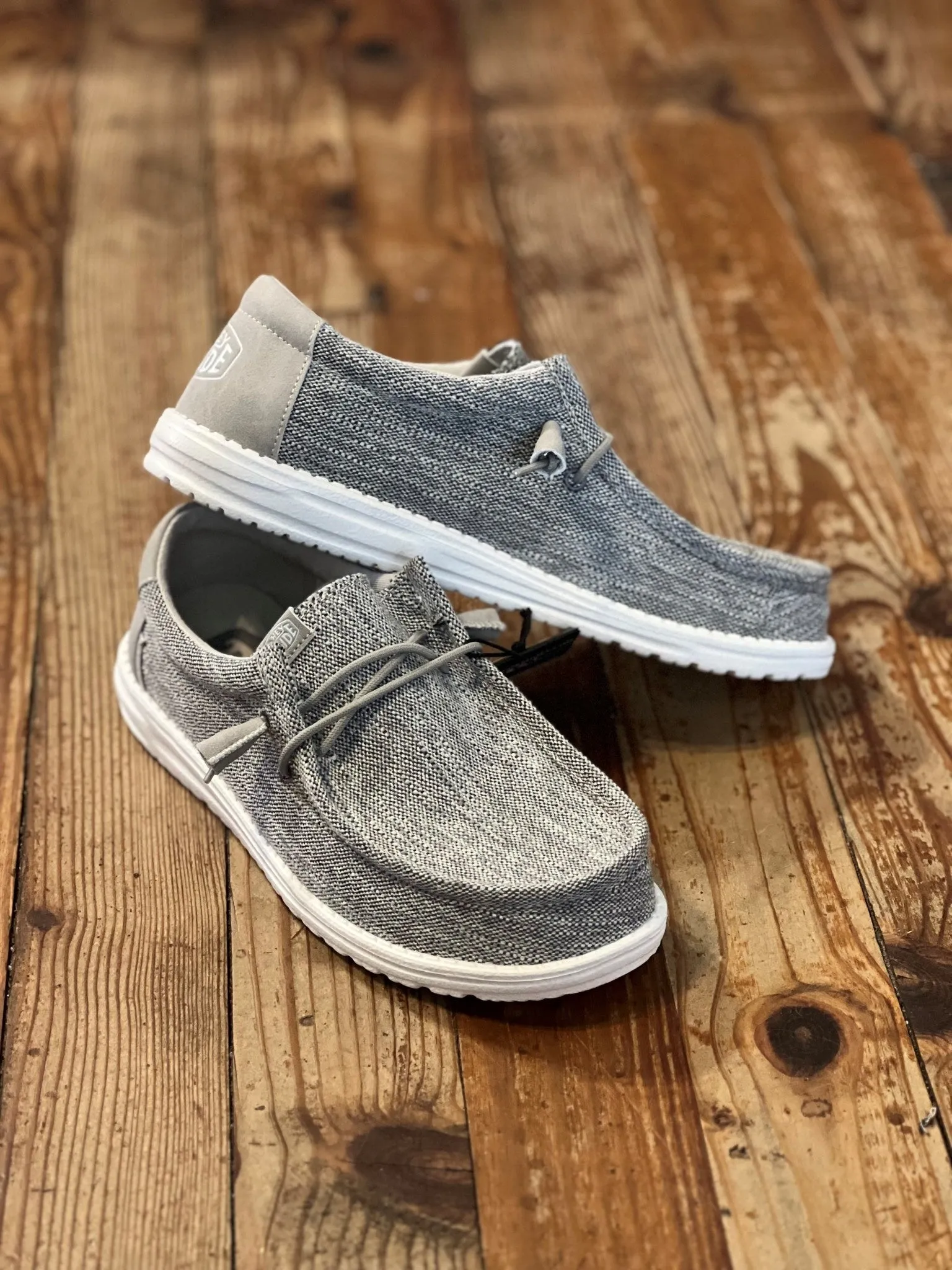 HEYDUDE MENS WALLY ASCEND WOVEN CARBON