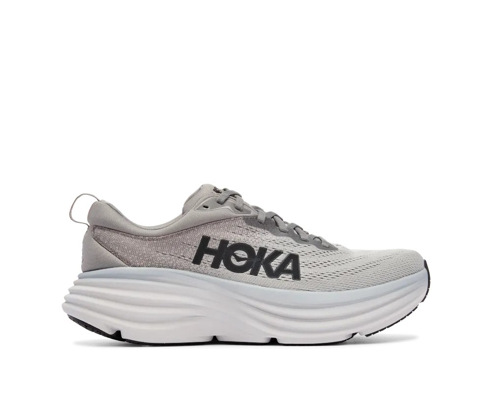 'HOKA' Men's Bondi 8 - Sharkskin / Harbor Mist (X-Wide)