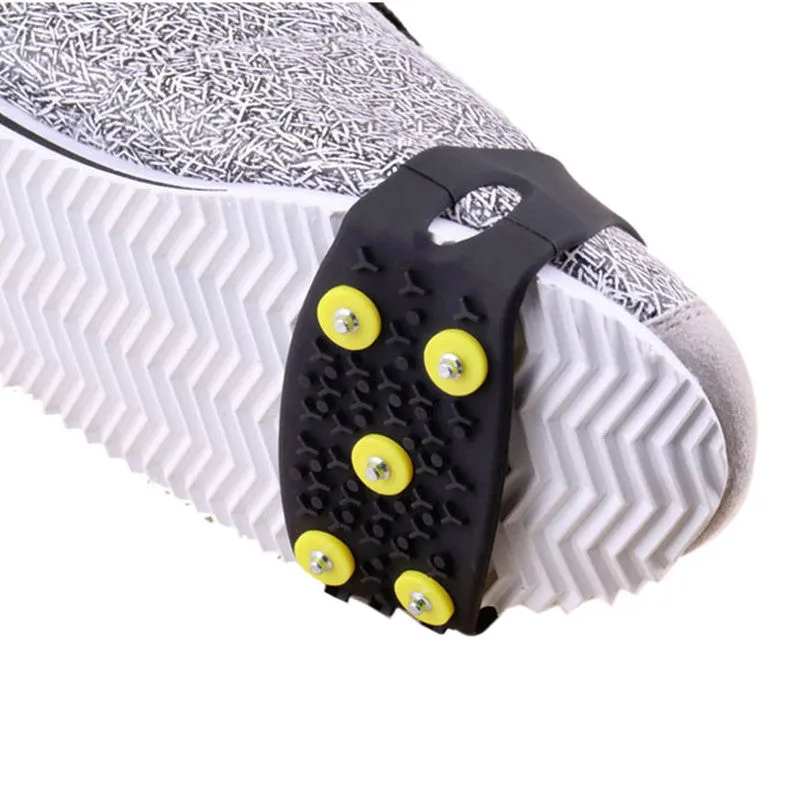 Hot outdoor Tools Snow Ice Camping Climbing mountaineer Anti Slip Spikes Grips Crampon Cleats 5 Stud Ice Snow Shoes Cover#16-22