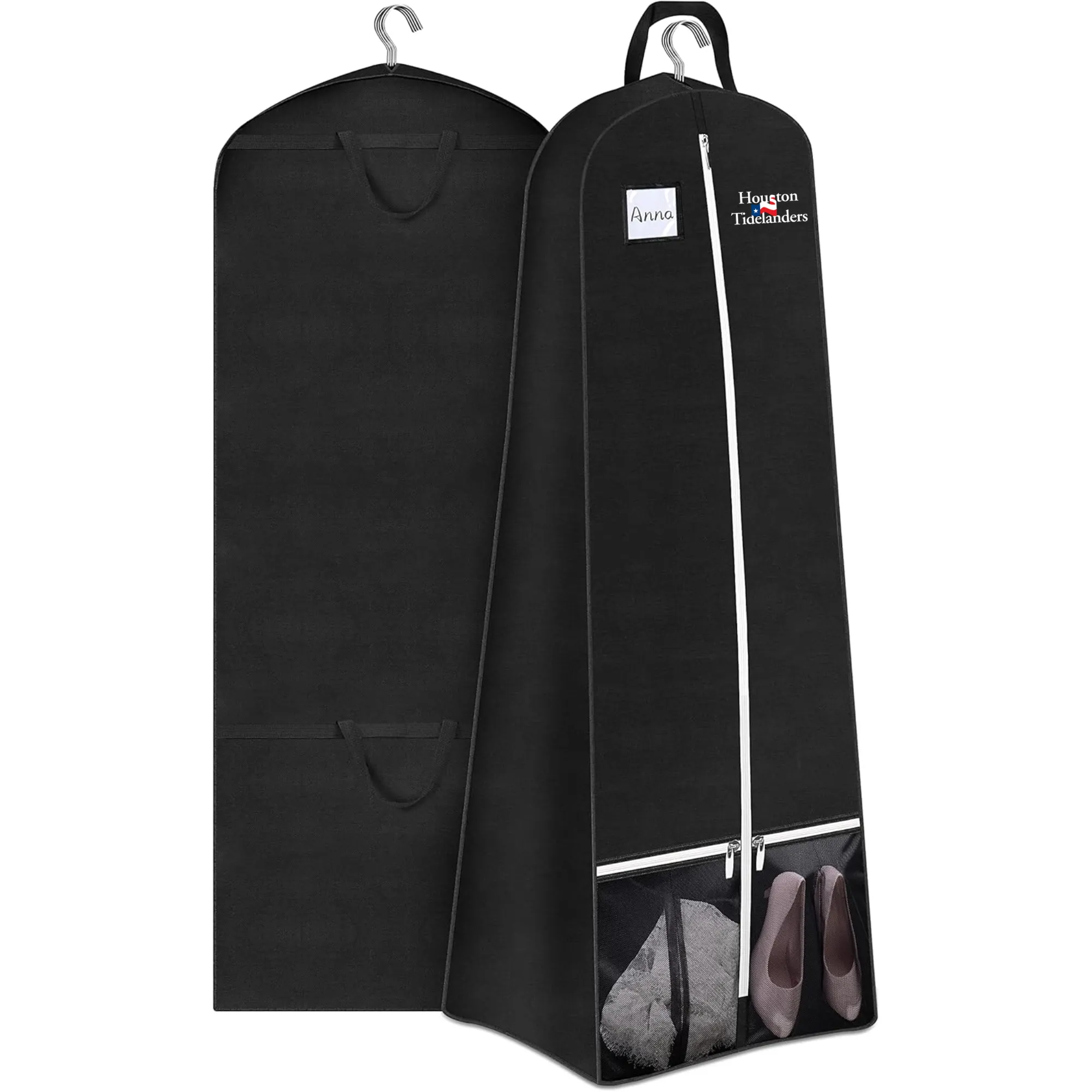 Houston Tidelanders - Embroidered Extra long Garment Bags for Dresses, Coats, Suits, etc.