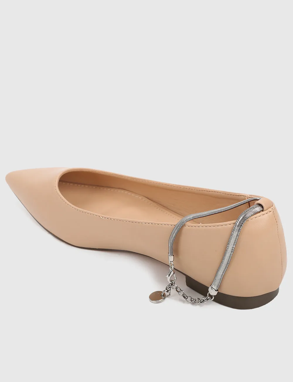 Joisse Pointed Toe Ballerina & Flats (Nude)