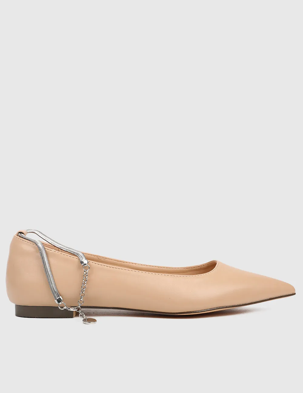 Joisse Pointed Toe Ballerina & Flats (Nude)