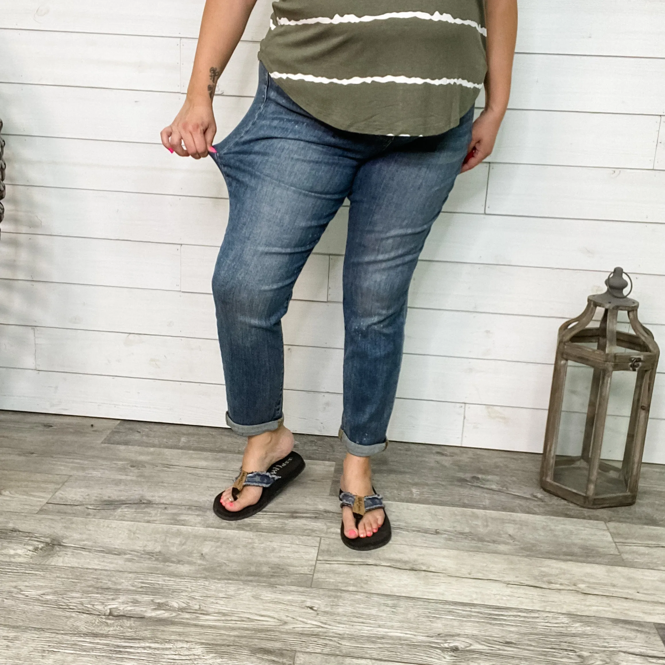 Judy Blue "Say It Ain't So" Boyfriend Jeans