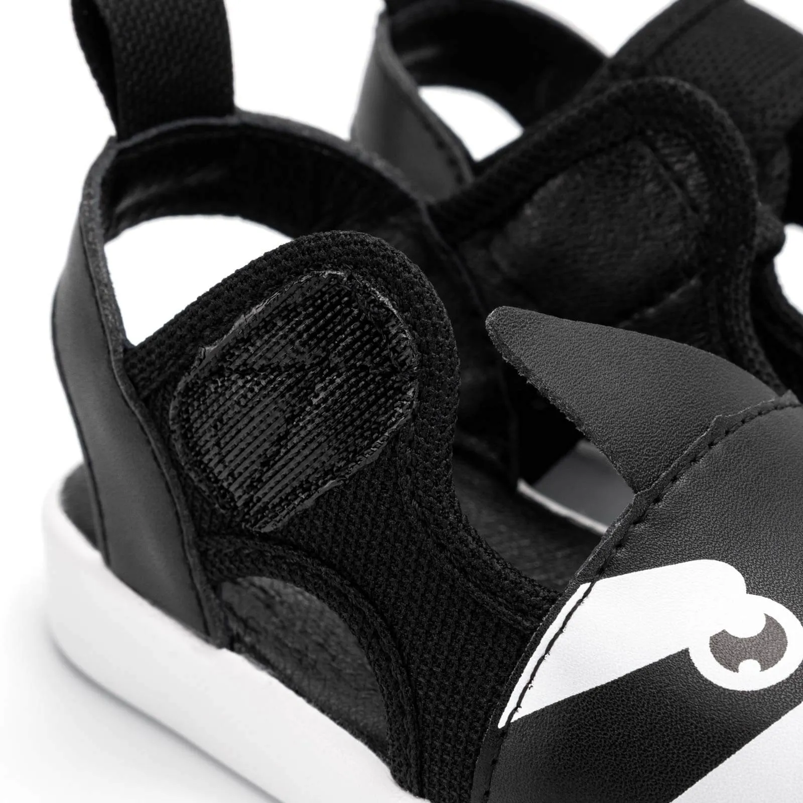 Killer Whale Squeaky Toddler Sandals | Black