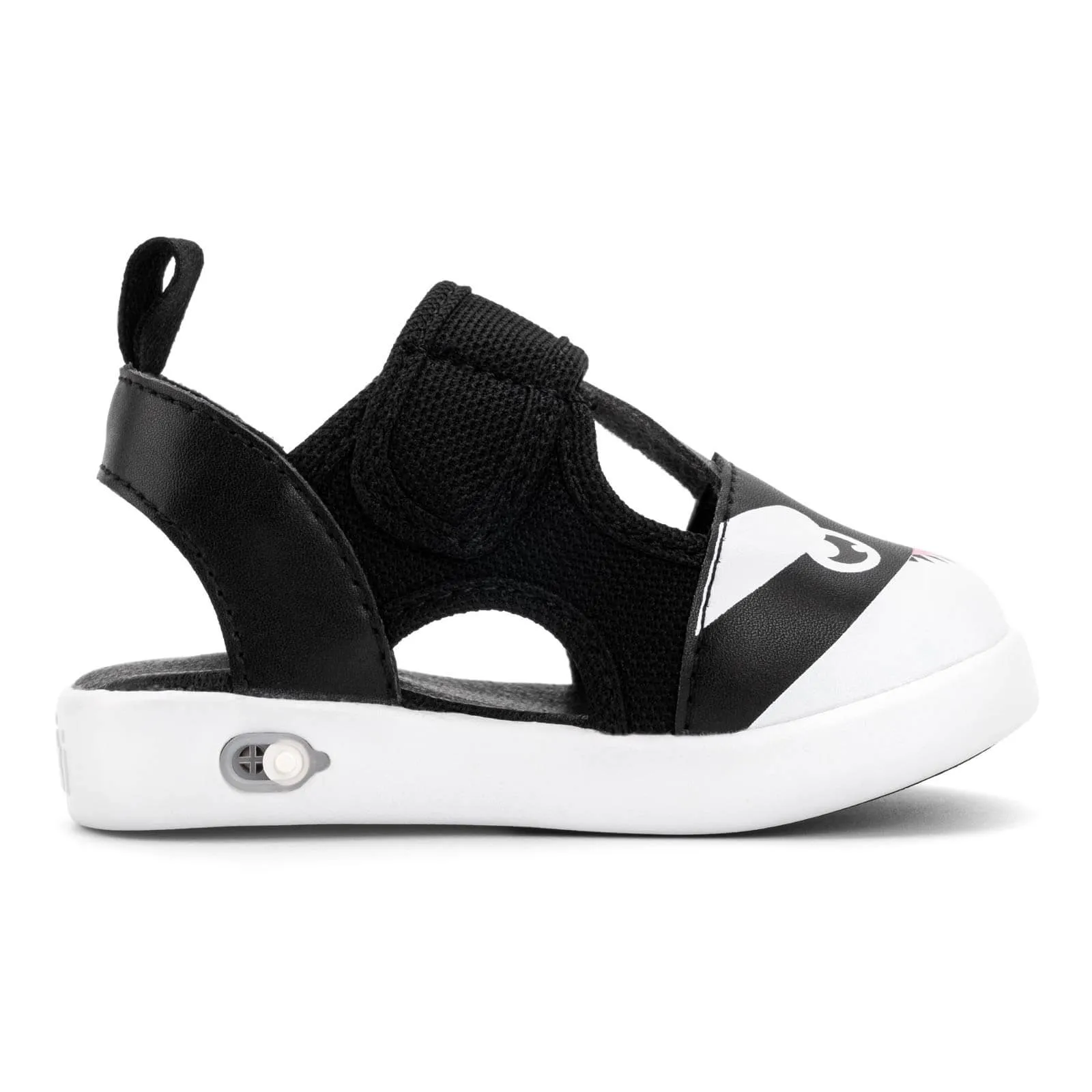 Killer Whale Squeaky Toddler Sandals | Black
