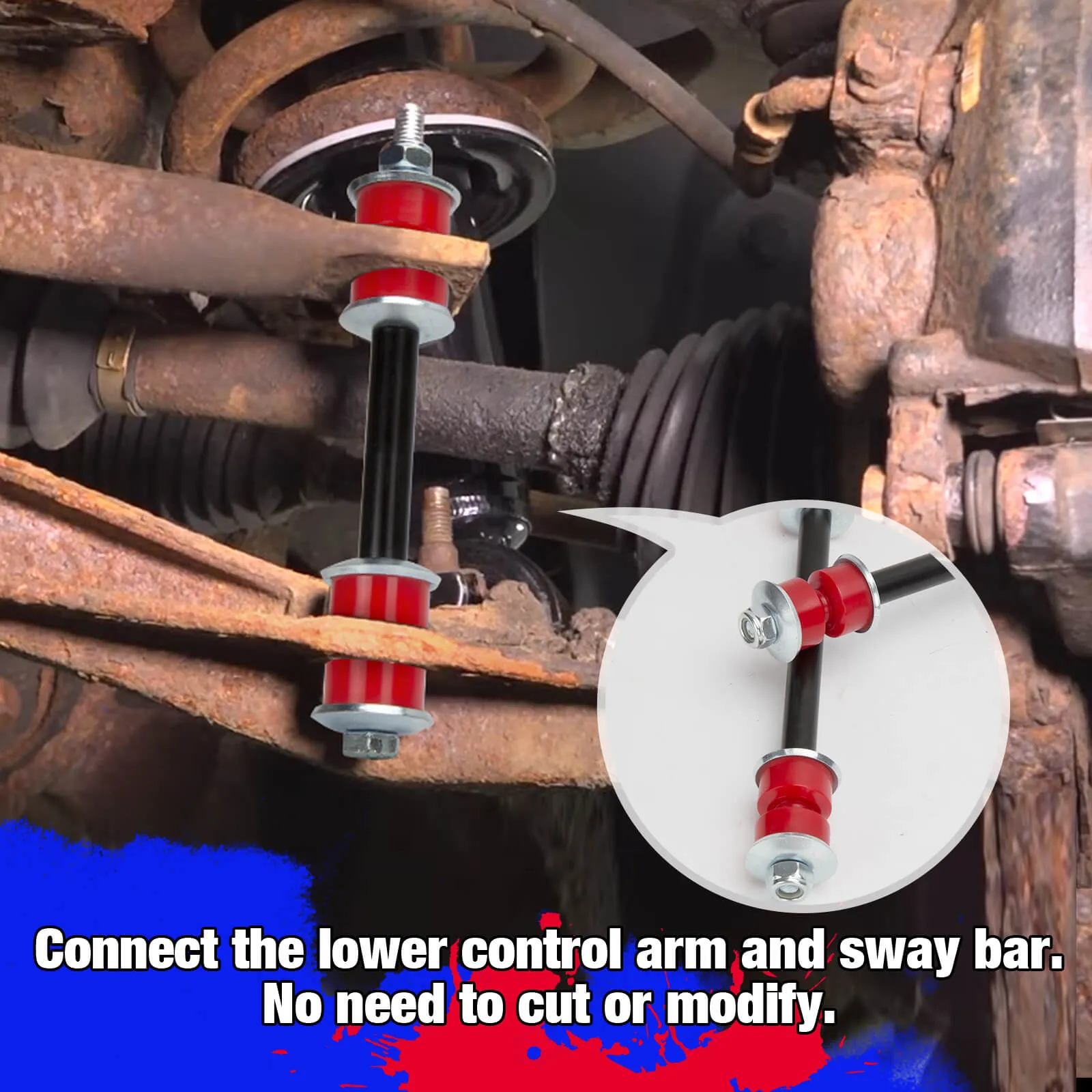 KSP Sway Bar Link For Rear 94-01 Ram 1500,94-02 Ram 2500 3500, Ford Explorer Ranger