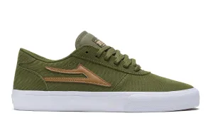 Lakai Manchester Skate Shoe in Olive Cord Suede