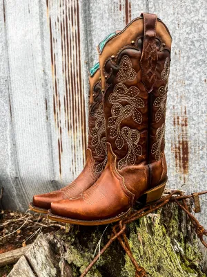 LD Tan Overlay & Embroidery & Studs