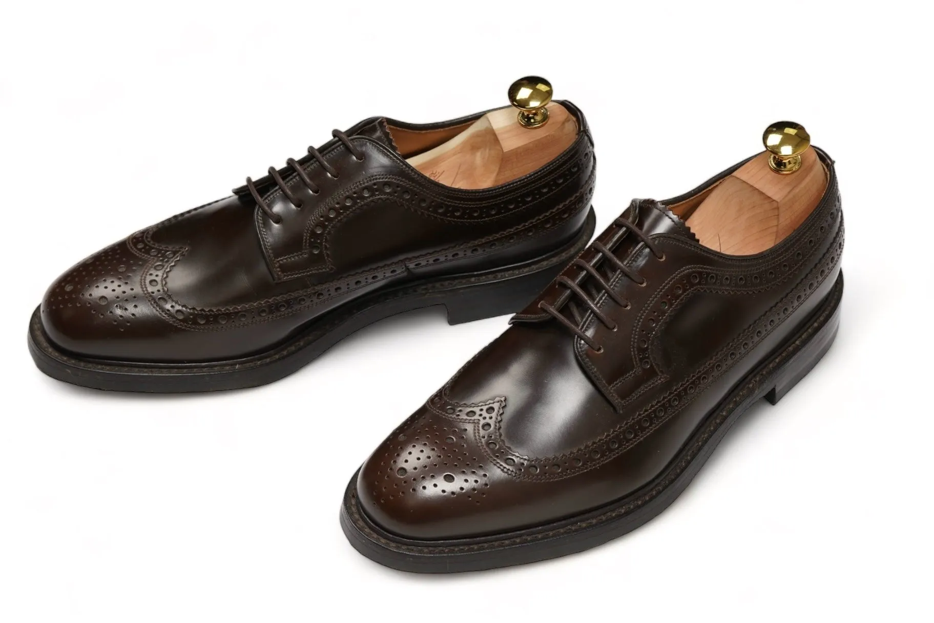 Loake - Brown Long Wing Brogue Derbys UK 9 / EU 43