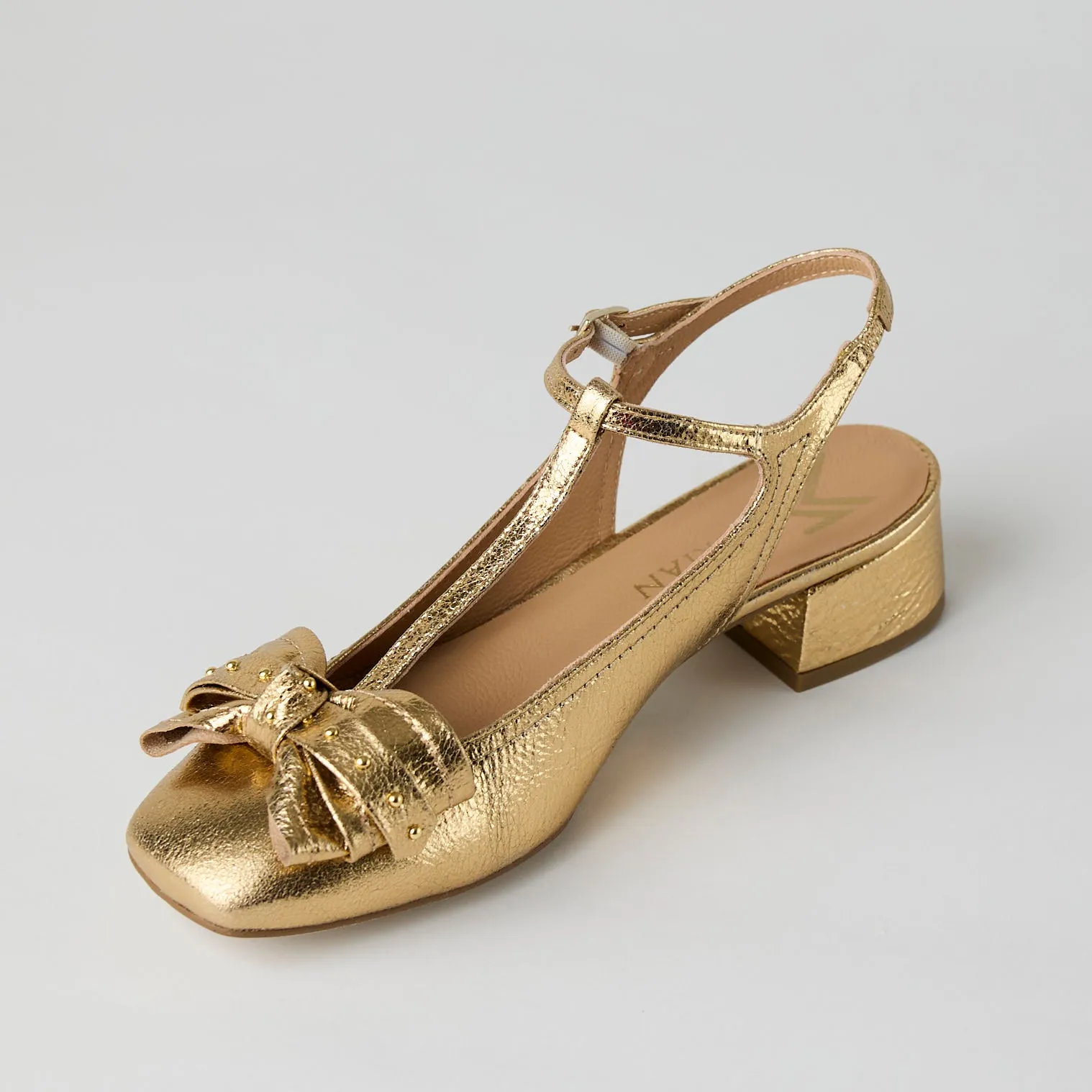 Marian T-Bar Square Toe Flat Shoes