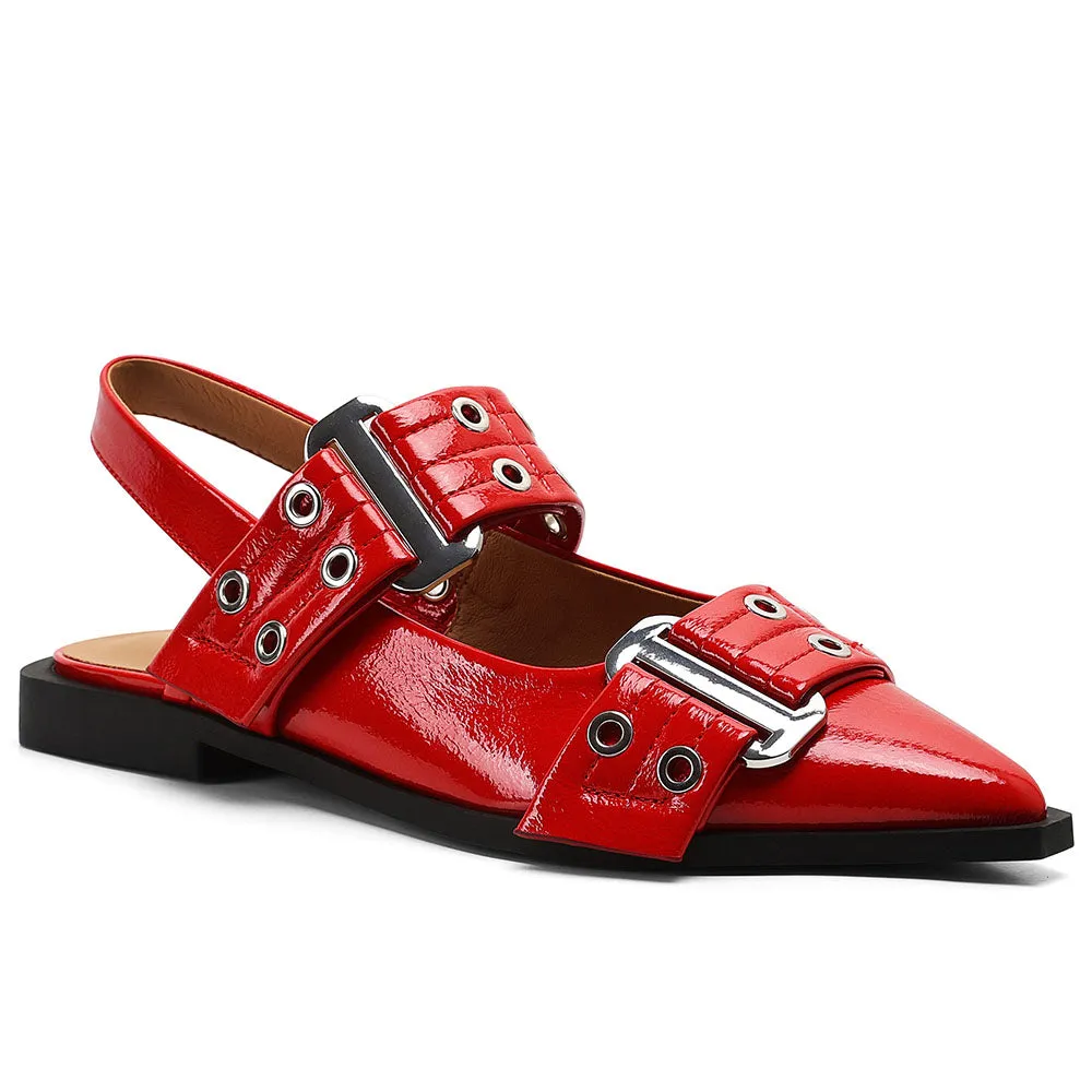 Marina - Sleek Pointed Toe Flats for Women