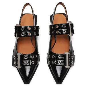 Marina - Sleek Pointed Toe Flats for Women