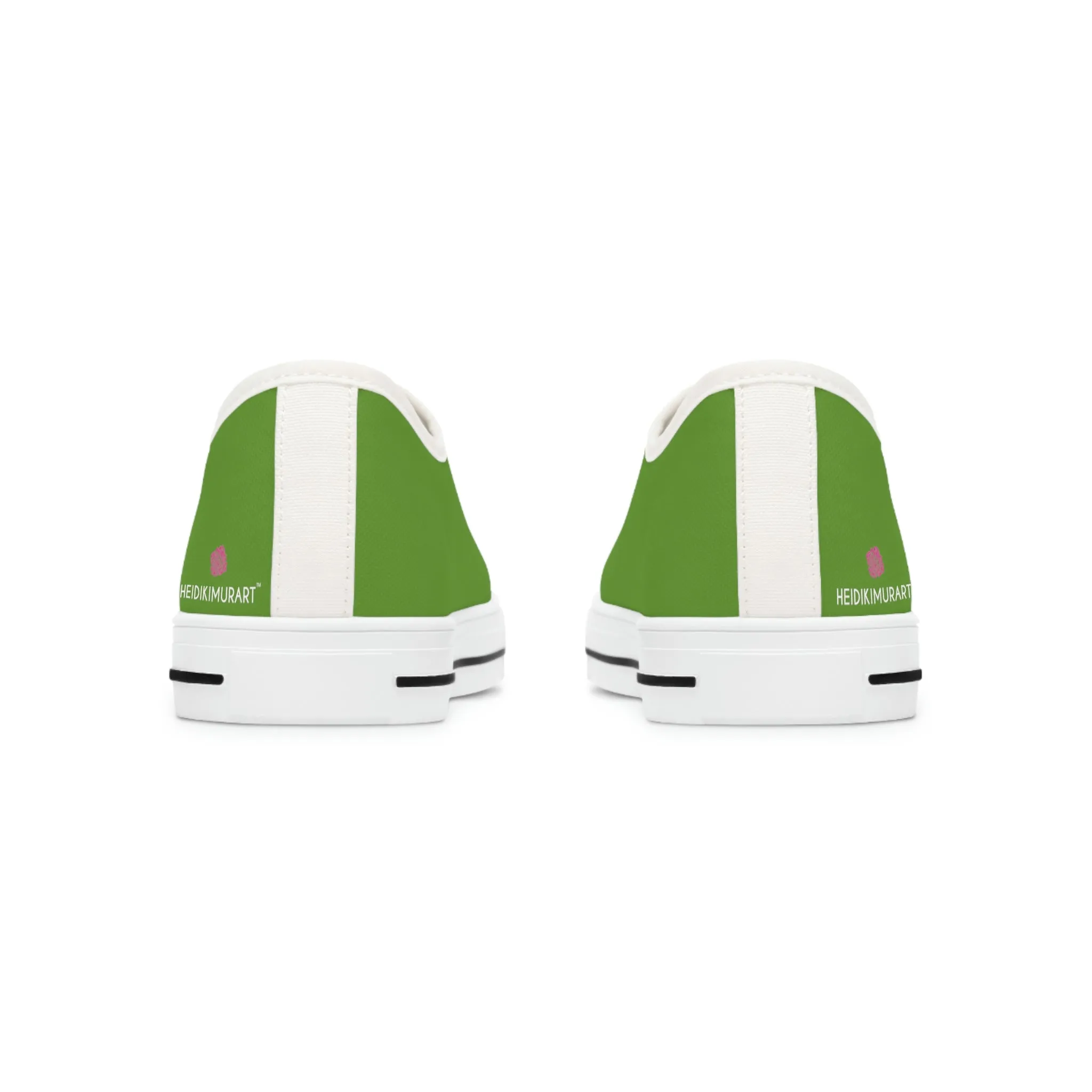Matcha Green Print Ladies' Sneakers, Green Solid Color Best Designer Canvas Fashion Women's Low Top Sneakers (US Size: 5.5-12)