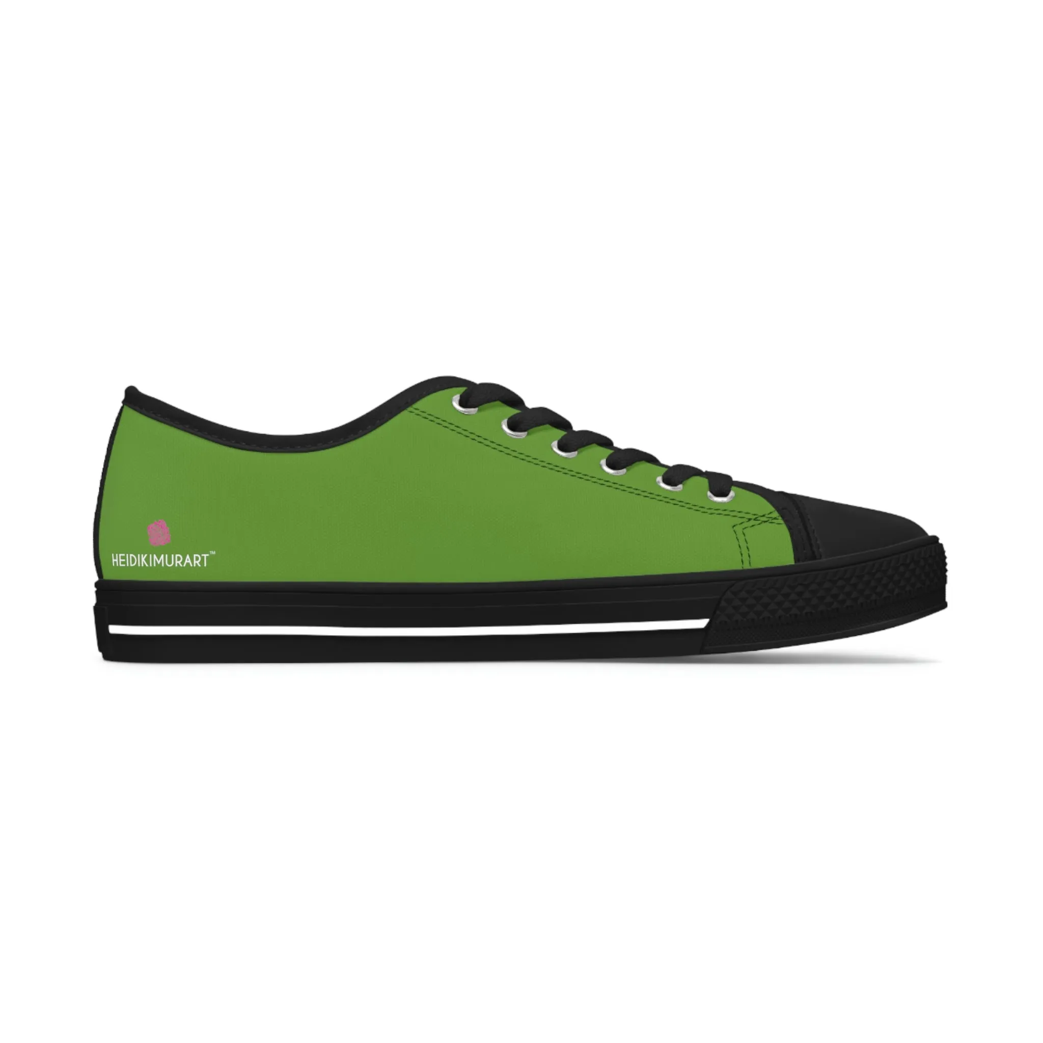 Matcha Green Print Ladies' Sneakers, Green Solid Color Best Designer Canvas Fashion Women's Low Top Sneakers (US Size: 5.5-12)