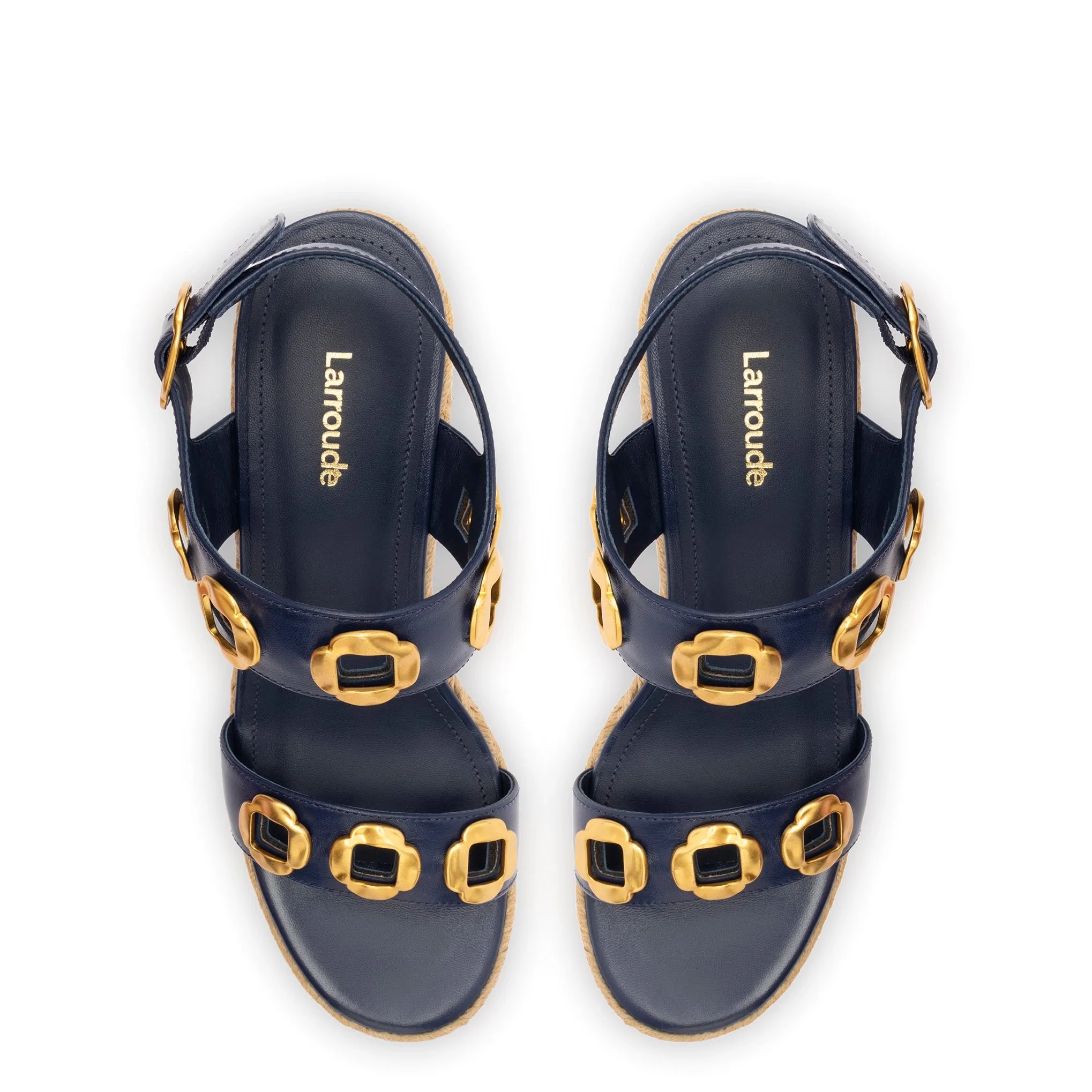 Milan Espadrille In Navy Leather